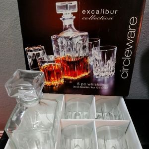 Circleware Italian Made Excalibur Decanter and Glass Collection